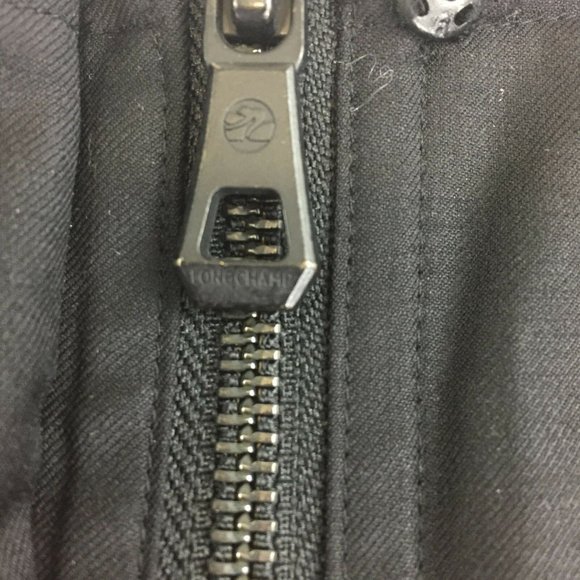 LONGCHAMP Black Hidden Zipper Wool Blend Jacket - Picture 8 of 11